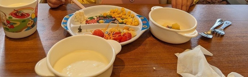 ホテルマイステイズプレミア札幌パーク・Farm to Table TERRAの朝食での子供のお皿